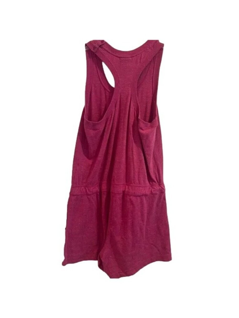 Nike Pink Logo Drawstring Drop Waist Racerback Romper - Picture 3 of 7